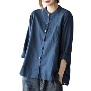 Kemeja Single Breasted Gadis Mori Sederhana Kasual Korea Terbaru