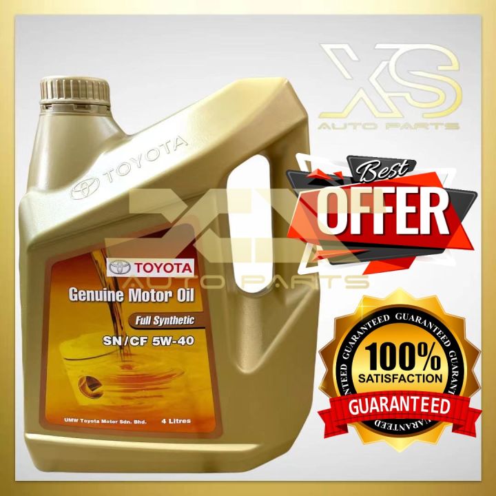 Toyota Fully Synthetic SN/CF 5W40 5W-40 Genuine Engine oil | Lazada