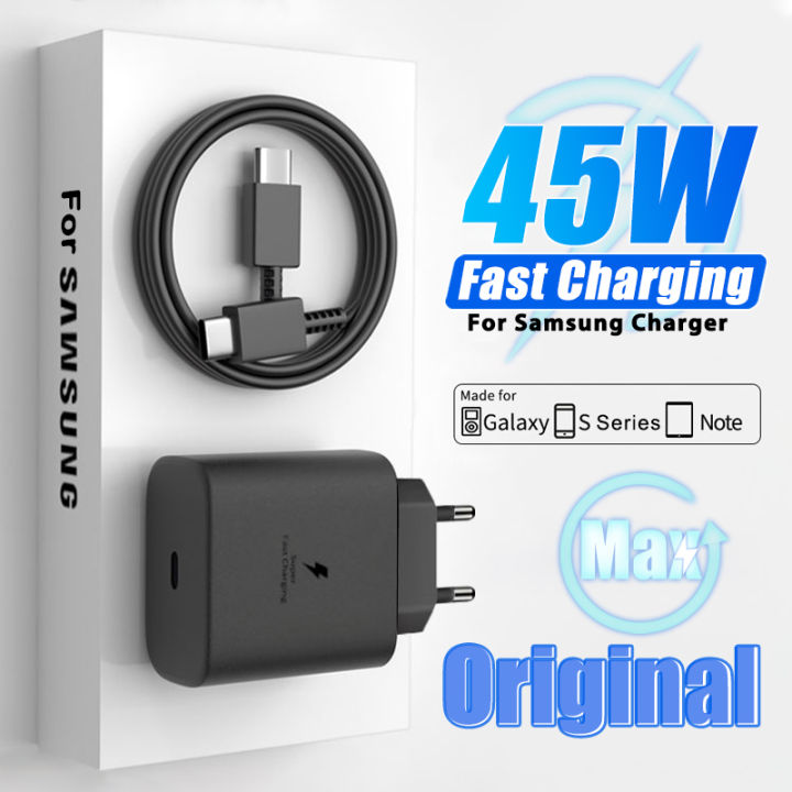 45W Super Fast Charger PD Quick Charge Adapter Type-C Cable For