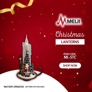 Christmas Decor - Christmas Candle w/ Santa