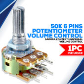 MW Universal 50K Potentiometer – 6-Pin Stereo Volume Control for Mixers & Amplifiers