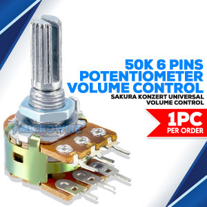 MW 50K 6-Pin Stereo Potentiometer – Universal Volume Control for Sakura Konzert (6 Legs)