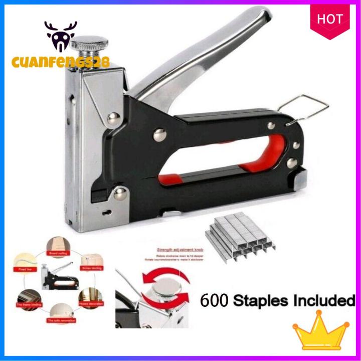 CUANFENGS28 3 in 1 Tacker Staple Gun Powerful Heavy Duty Manual Staple