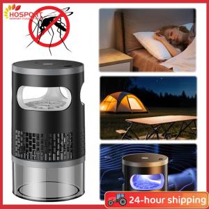 【HOSPORT】Zapper zapper zapper แบบชาร์จไฟได้กับ LED Night Light Electric Fly Traps สำหรับบ้านลานบ้านหลังบ้านตั้งแคมป์