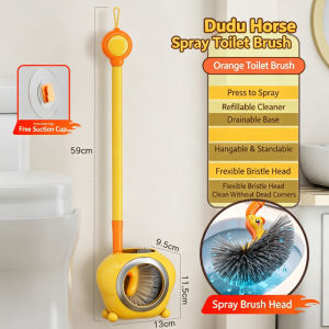 BHQ S-Shaped Toilet Brush Set Add Liquid Suction Cup Toilet Brush No Dead Corner Cleaning Brush