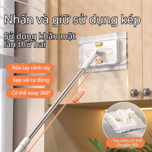 chổi cột kính thiên văn kéo dài dép đi trong nhà hiệu quả cao đa chức năng kẹp vải tự động lau dọn