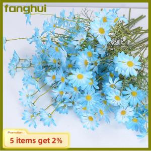 fanghui 52cm trắng daisy hoa nhân tạo 5 đầu lụa trắng hoa cúc hoa giả bó hoa Tự làm nhà vườn bên trang trí đám cưới