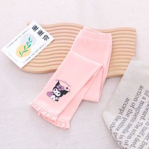 Leggings for Girls 2-10 Years Old High Quality Cotton Cute Kuku Melo Printed Design Stretchable Casual Pants for Kids