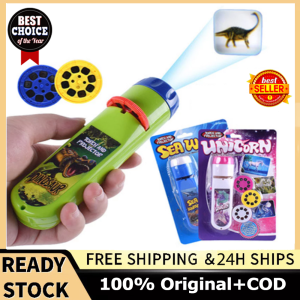 Projection Flashlight Children Projector Light Cute Cartoon Toy Night Photo Picture Light Bedtime Learning Fun Toys