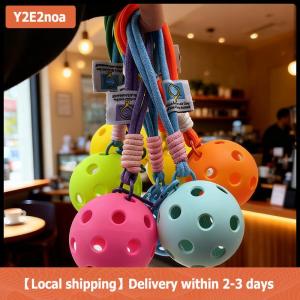 【Local shipping】 Creative Pickleball Racket Metal Keychain Colorful Hollow Golf Ball Keychains Dink Ball Fans Party Gift Bag Pendant