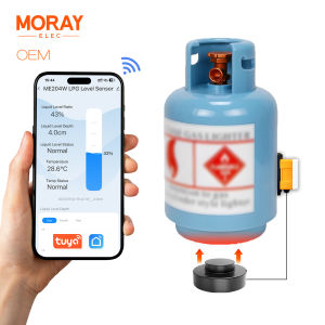 Morayelec ME204W เครื่องวัดระดับถังก๊าซ LPG ระยะไกล แอป Tuya Smartlife เซ็นเซอร์ระดับก๊าซ LPG แบบอัลตราโซนิกไม่สัมผัส