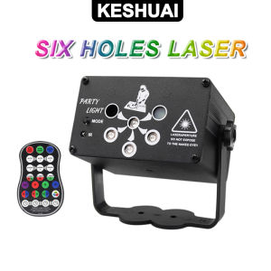 【In stock】Vocal Laser Light RGB LED Stage Lighting DJ Disco Party Light Strobe Light Voice Controlled Laser Projector with Remote Control Birthday Wedding KTV Bar Decoration Gift USB Plug