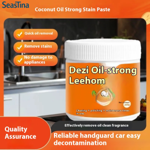 SeasTina ครีมคลาบติดแน่นน้ำมันมะพร้าวทำความสะอาดได้ล้ำลึกขัดขจัดสิ่งปนเปื้อนขจัดสิ่งปนเปื้อนขจัดตะกรันทำความสะอาดห้องครัวที่มีกลิ่นหอม