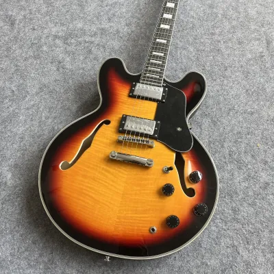 All new Gibson ES-335 Sunbusrt Electric Guitar Vintage Semi Hollow Body Professional Guitar