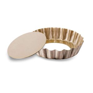 MMLUCK Dessert Cheese with Removable Bottom Carbon Steel Non-stick Baking Tool Quiche Mould Pie Mold Tart Pan