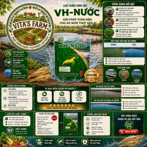 Men Vi Sinh VH Nước gói 200g Hỗ Trợ Phân Hủy Mùn Bã Giảm Bùn Ức Chế Vi Khuẩn Gây Hại.