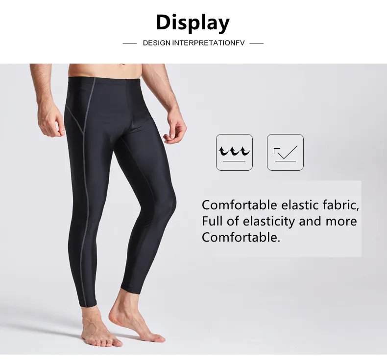 Leggings De Bain Homme Séchage Rapide - Nylon/Spandex, Protection UV, Pour Plongée, Paddle, Natation