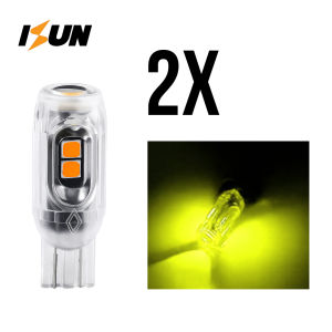 ISUN Lampu LED T10 Projector W5W Resin 5 SMD 3030 Lampu Kota DC12V/1W