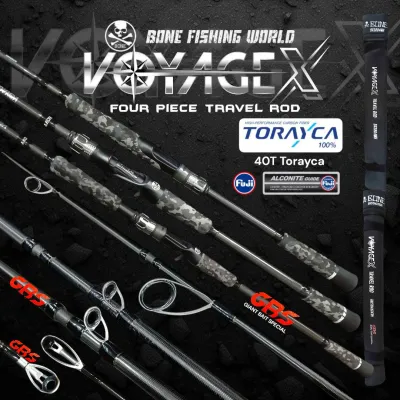 Bone Fishing World VOYAGE X 4pc Travel Rod - High Quality Fishing Rod