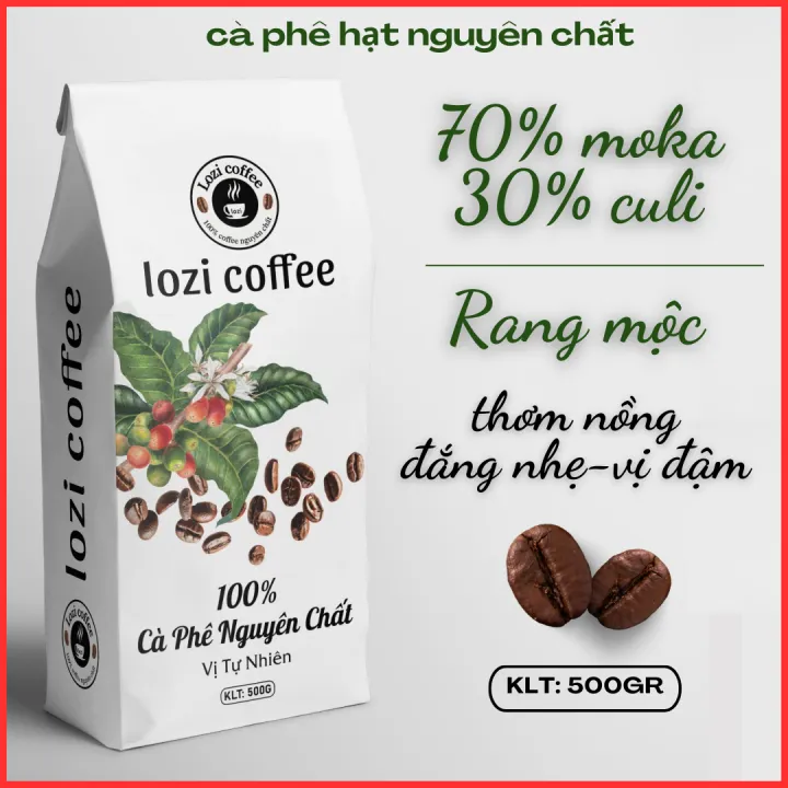 500G CÀ PHÊ RANG MỘC MOKA 70% & CULI 30% NGUYÊN CHẤT SẠCH 100% THƠM NỒNG- NGỌT HẬU
