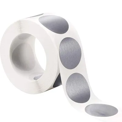 （Super Fan）50pcs/300pcs Round Shape Labels Sticker Silver Gold Red Scratch Off Stickers DIY Handmade For Game Scratch Sticker Labels