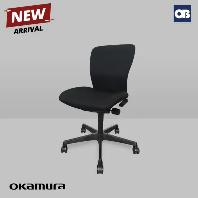 OB Okamura Ergonomic Swivel Chair Fabric Mid Back Office Chair Computer Chair Adjustable Rolling Desk Chair Modern Work Chair