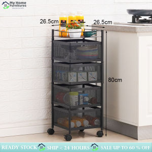 Multifunctional Movable Kitchen Storage Rack /Rak Dapur