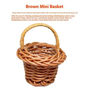 Vẹt vui vẻ gặm nhấm Giỏ đồ chơi cabas dệt thủ công làm giảm đồ tạo tác ngột ngạt