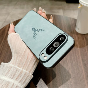 Luxury Leather Cartoon Deer Case for Google Pixel 9 Pro XL 8 7 Pro 8A 7A 8Pro Matte Shockproof Ultra Slim Cover for Pixel 9ProXL