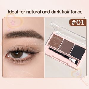 Three-color eyebrow powder natural long-lasting waterproof sweat-resistant smudge-proof suitable for beginners.