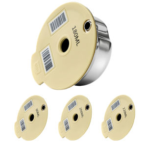 I Cafilas【UE2223】304 Stainless Steel Coffee Capsule Pod Refillable Filter Silicone Cover for Bosch Tassimo Machine 60/180/200/220ml