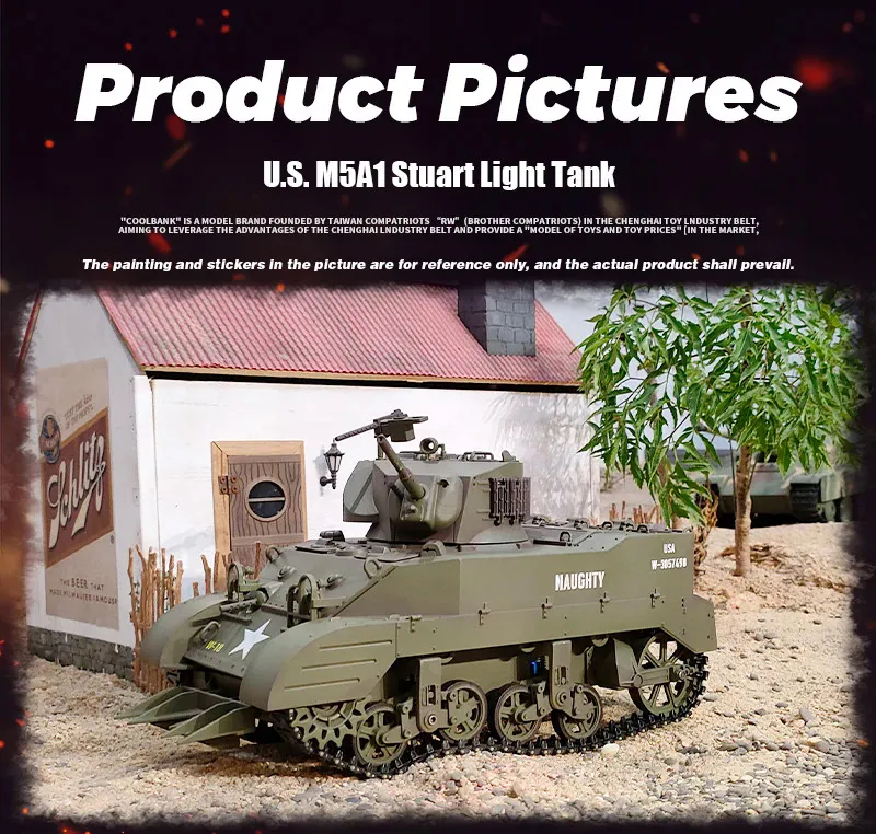 クールバンク1/16迷彩仕様「M5 STUART」軽戦車の新品同様 クールバンク1/