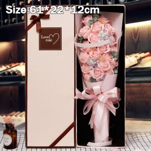 19/33/51PCS Artificial Rose Flower Soap Bouquet Gift Box Birthday Gifts For Valentines Day Gift