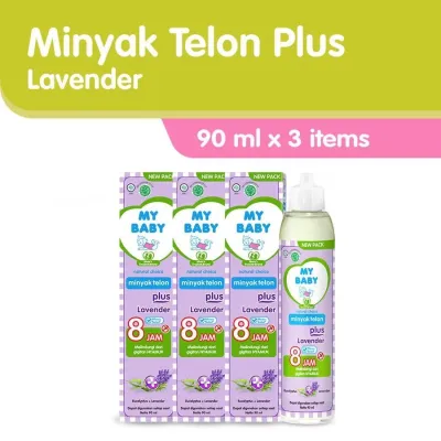 3 PCS My Baby Minyak Telon Plus 90 ML Eucalyptus & Lavender Paket Hemat 3 Pcs 90 ml