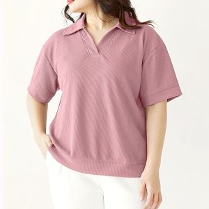 Blouse atasan wanita oversize / kaos kerah jumbo big size