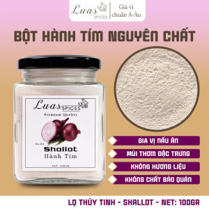 Bột hành tím nguyên chất - Shallot Powder - Lọ thủy tinh 200ml - Gia vị chuẩn Á Âu