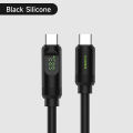 Hagibis สายที่ชาร์จความเร็วสูง USB C พร้อมจอแสดงผล LED PD 240W 40Gbps 8K/60Hz สายวิดีโอเครื่องส่งผ่านวิดิโอความคมชัดสูงใช้ได้กับ Thunderbolt 4/3. 
