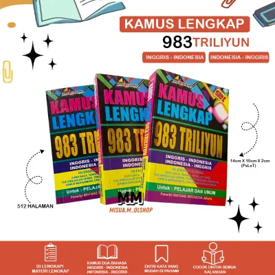 KAMUS LENGKAP 999 TRILYUN BAHASA INGGRIS ( INGGRIS- INDONESA INDONESA-INGGRIS ) KAMUS MURAH