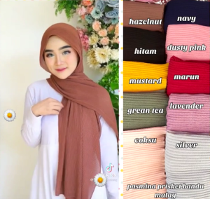 JILBAB PASMINA PRISKET BANDUL MALAY KERUDUNG PASMINA MALAYA HIJAB PASHMINA PRISKET REMPLE BANYAK VARIAN WARNA TERBARU