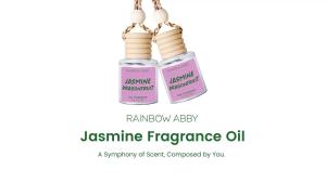RAINBOW ABBY Hanging Car Air Freshener Diffuser 2 Pack - Jasmine Dragonfruit Fragrance Oil 45+ Days Long Lasting Essential Oil Diffuser for Car