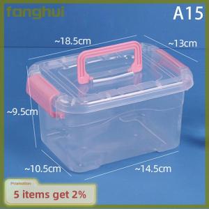 fanghui กล่องเก็บของพลาสติก PP พร้อมฝาแบบพกพาสำหรับเด็กของเล่นนักเรียนเครื่องเขียนกล่องใส่เครื่องสำอาง