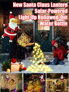 Elderly Carrying Metal Crafted Outdoor Solar Lighting Kettle Christmas Lanterns