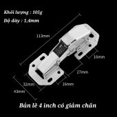Bản Lề Thủy Lực Giảm Chấn Tủ Đồ Nội Thất Lò Xo Thiết Kế Hình Dạng Cây Cầu Không Cần Khoan Lỗ