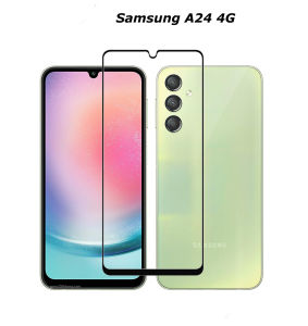 Tempered Glass Samsung Galaxy A24 4G Full Cover Full Screen Protector Anti Gores
