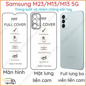 Dán PPF Samsung M23 / M13 / M13 5G loại trong nhám dành cho màn hình mặt lưng liền cam full lưng bo viền liền cam