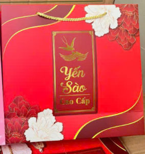 TÚI GIẤY YẾN SÀO LỚN ĐỰNG HỘP 100GR - KT: 27x29x9cm