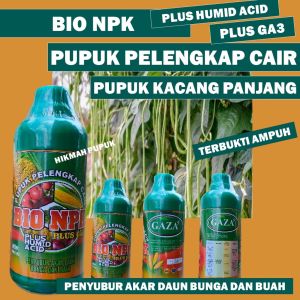 Pupuk Penyubur Kacang Panjang Terbaik BIO NPK Gaza 5 Isi 500 ML Pupuk Organik Cair Pelebat Kacang Panjang Pupuk Penumbuh Kacang Panjang Biar Besar dan Banyak Pupuk yang Cocok untuk Tanaman Kacang Panjang Hasil Panen Melimpah