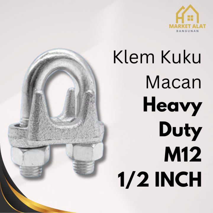 Klem Seling Tebal Heavy Duty 12 MM / Klem Kuku Macan M12 1/2 Inch ...