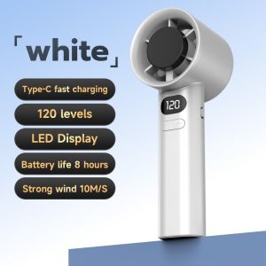 Kipas Kelajuan Tinggi 120 Gear Angin Kencang Boleh Dicas Semula Kipas Pegang Tangan Mini F41 Kipas Protable