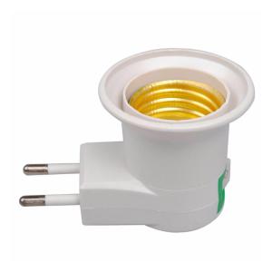 Fitting Lampu Colok Steker Listrik Fitting E27 Dexicon Saklar Putih Bentuk L